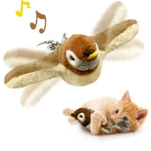 NEW Flapping Bird Cat Toy‎ Chirping Interactive NO FLYING as Seen On TikTok